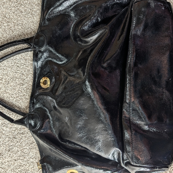 Innue Patent Leather Hobo Tote Shoulder Bag | Vintage Y2K - Picture 8 of 13